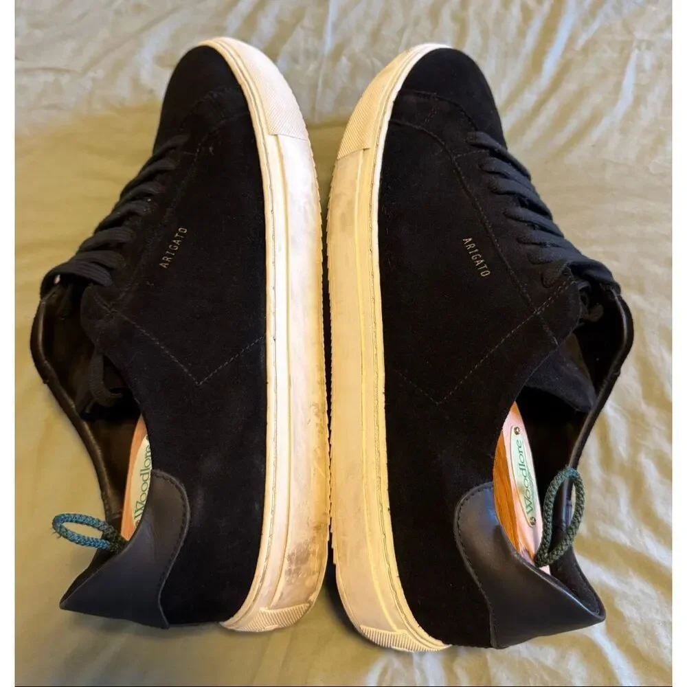 Axel Arigato Size 12 Clean 90 Black Leather Suede Men Sneakers Men